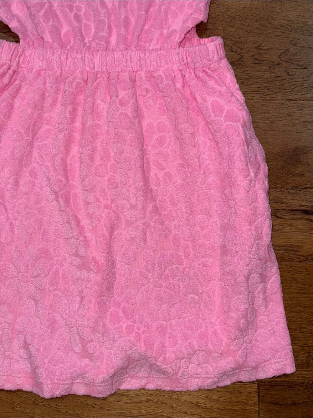 Girls Old Navy Sleeveless Terry Side-Cutout Floral Pink Dress - Size S (6/7)